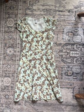 Isabella bird vintage Y2K 90s 100% silk paisley dress size 8